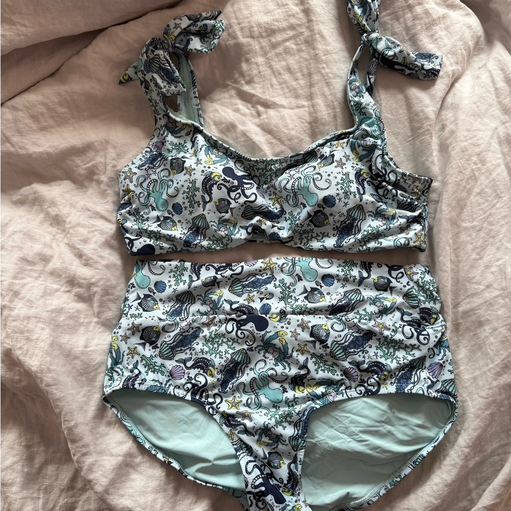 Modcloth Oceanic Print Bikini